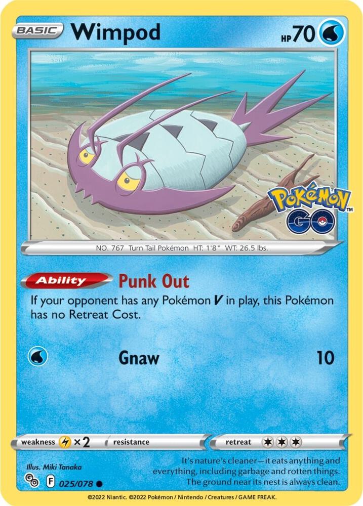 Pokemon Wimpod 25/78 Pokémon GO