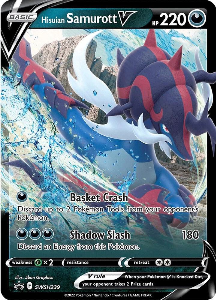 Pokemon Hisuian Samurott V SWSH239 SWSH Black Star Promos