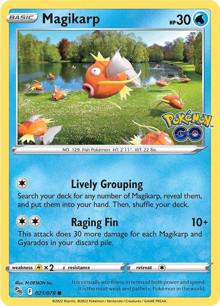 Pokemon Magikarp 21/78 Pokémon GO