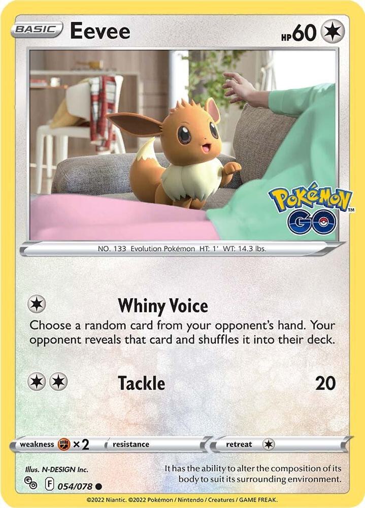 Pokemon Eevee 54/78 Pokémon GO