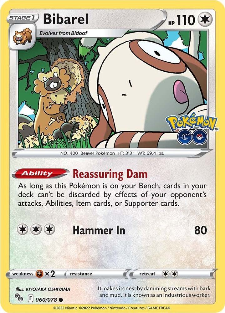 Pokemon Bibarel 60/78 Pokémon GO