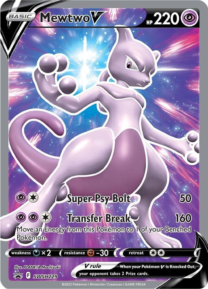 Pokemon Mewtwo V SWSH229 SWSH Black Star Promos
