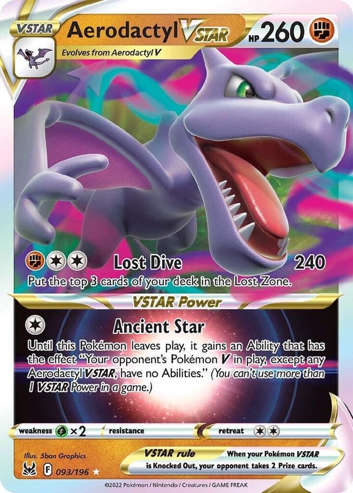 Pokemon Aerodactyl VSTAR 93/196 Lost Origin