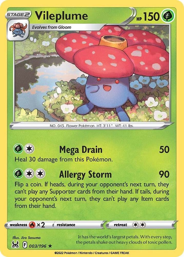 Pokemon Vileplume 3/196 Lost Origin