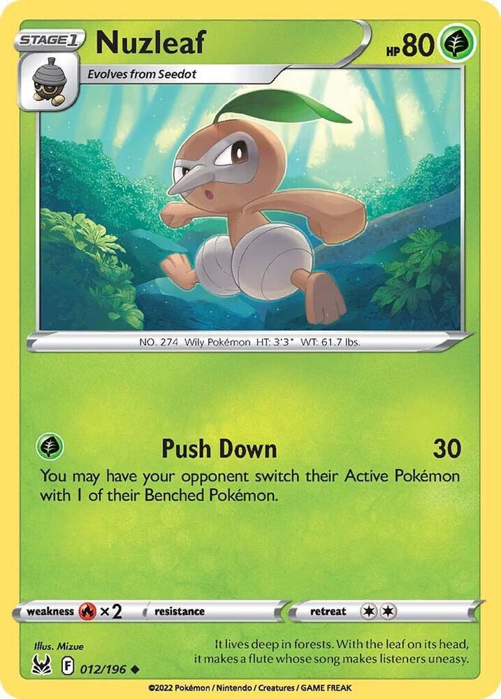 Pokemon Nuzleaf 12/196 Lost Origin