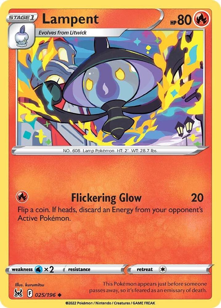 Pokemon Lampent 25/196 Lost Origin