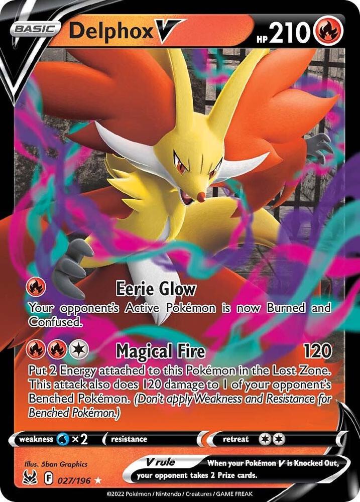 Pokemon Delphox V 27/196 Lost Origin