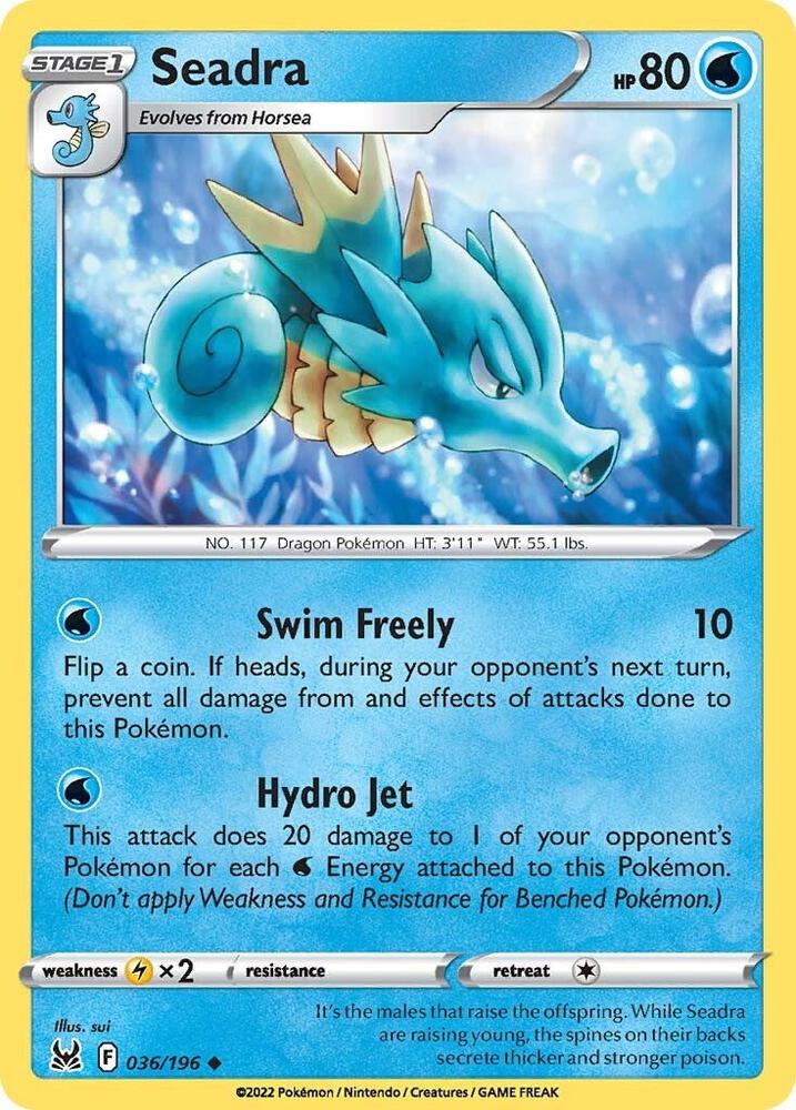 Pokemon Seadra 36/196 Lost Origin