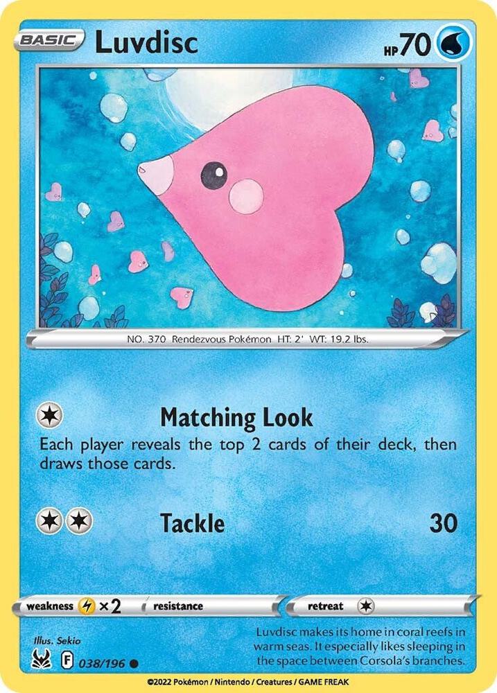 Pokemon Luvdisc 38/196 Lost Origin