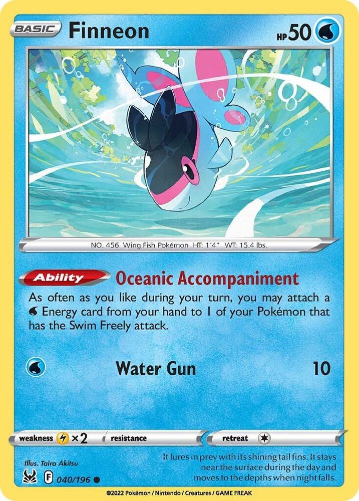 Pokemon Finneon 40/196 Lost Origin