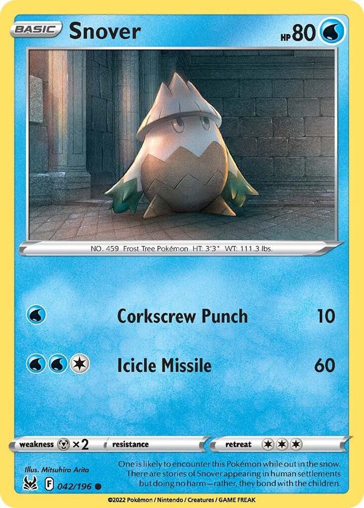 Pokemon Snover 42/196 Lost Origin