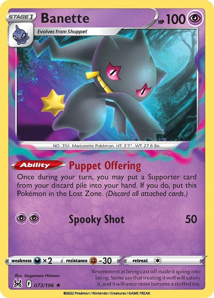 Pokemon Banette 73/196 Lost Origin