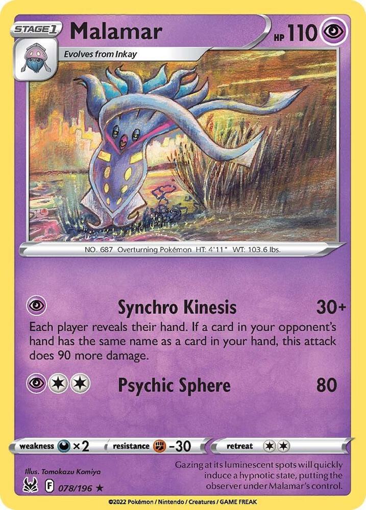 Pokemon Malamar 78/196 Lost Origin