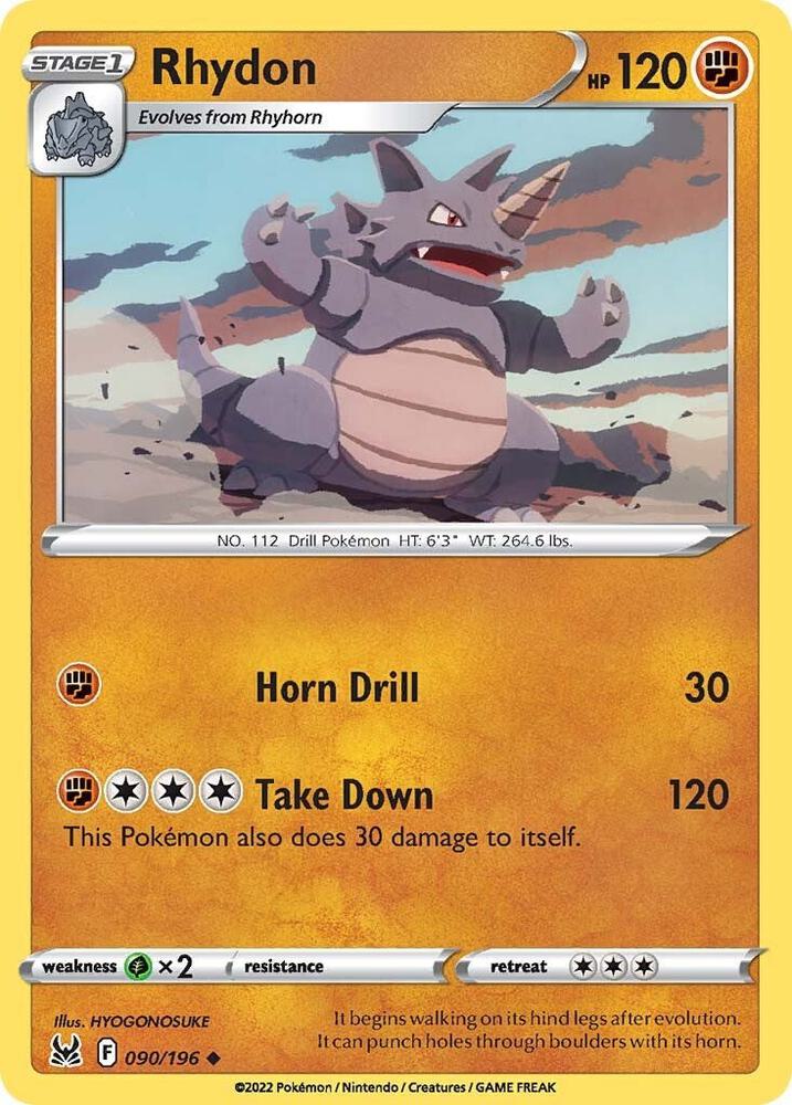 Pokemon Rhydon 90/196 Lost Origin