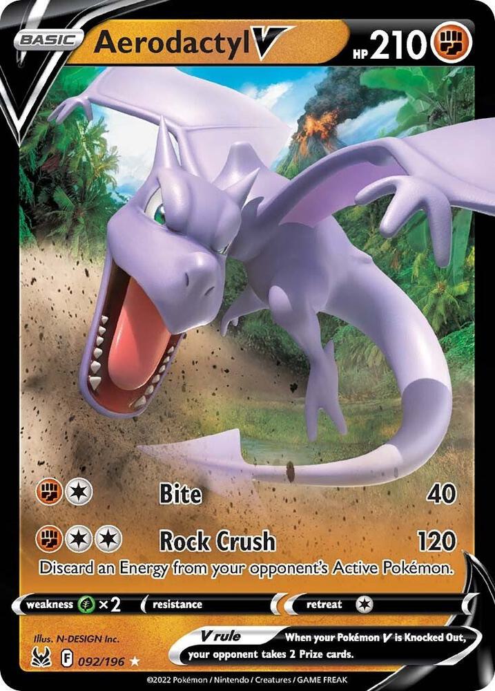 Pokemon Aerodactyl V 92/196 Lost Origin