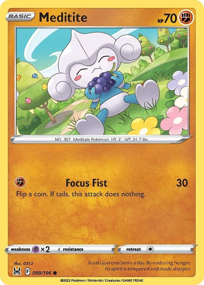 Pokemon Meditite 99/196 Lost Origin