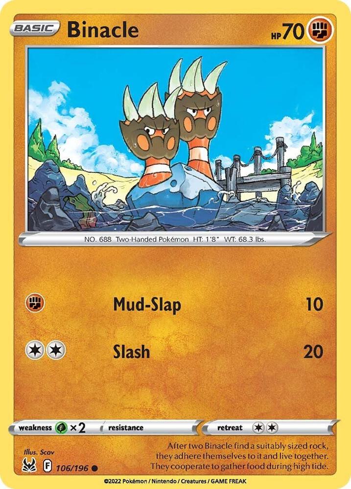 Pokemon Binacle 106/196 Lost Origin