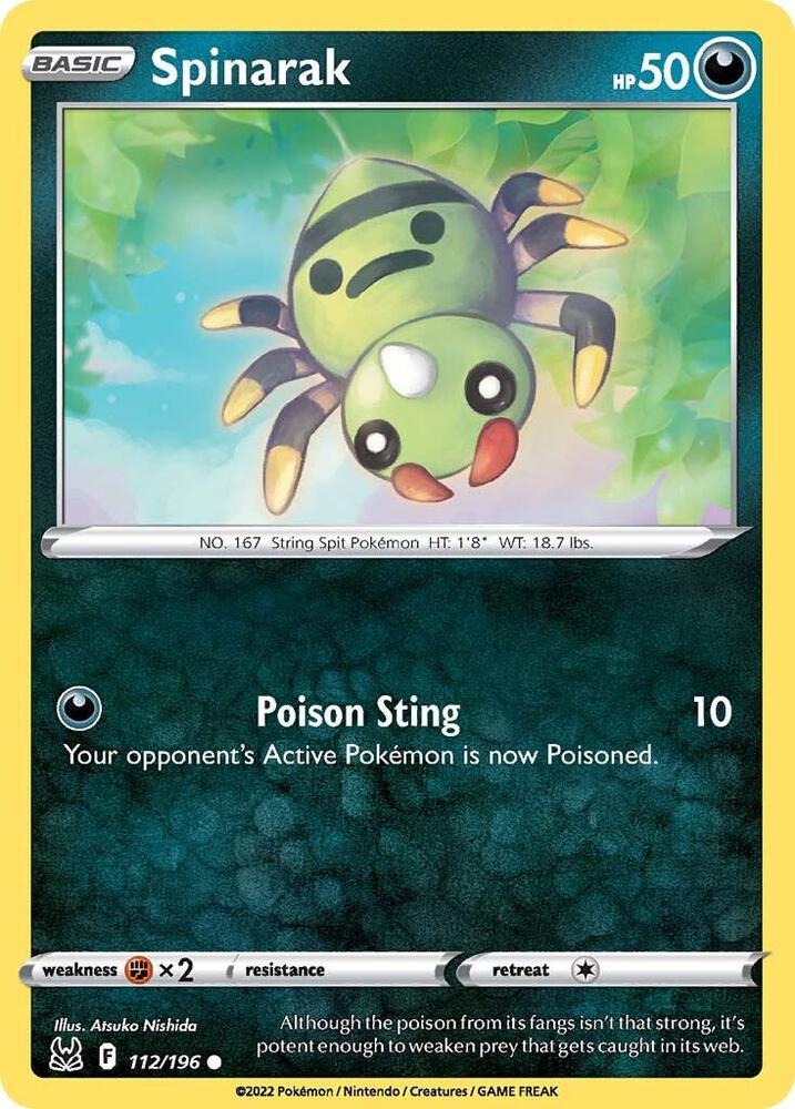 Pokemon Spinarak 112/196 Lost Origin