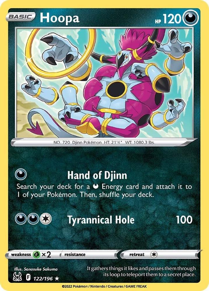 Pokemon Hoopa 122/196 Lost Origin