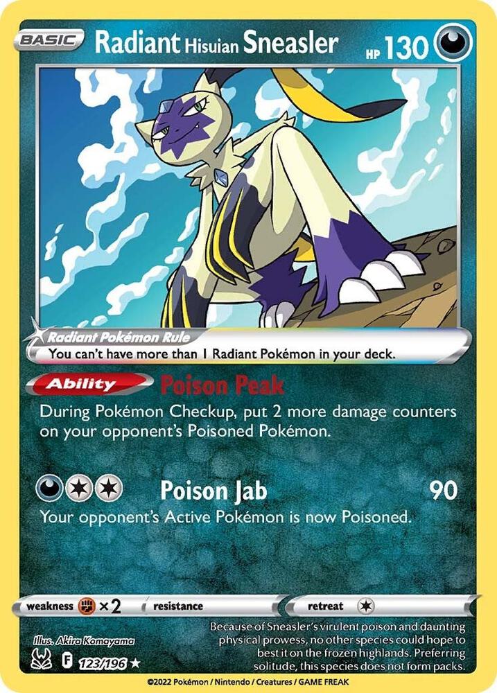 Pokemon Radiant Hisuian Sneasler 123/196 Lost Origin