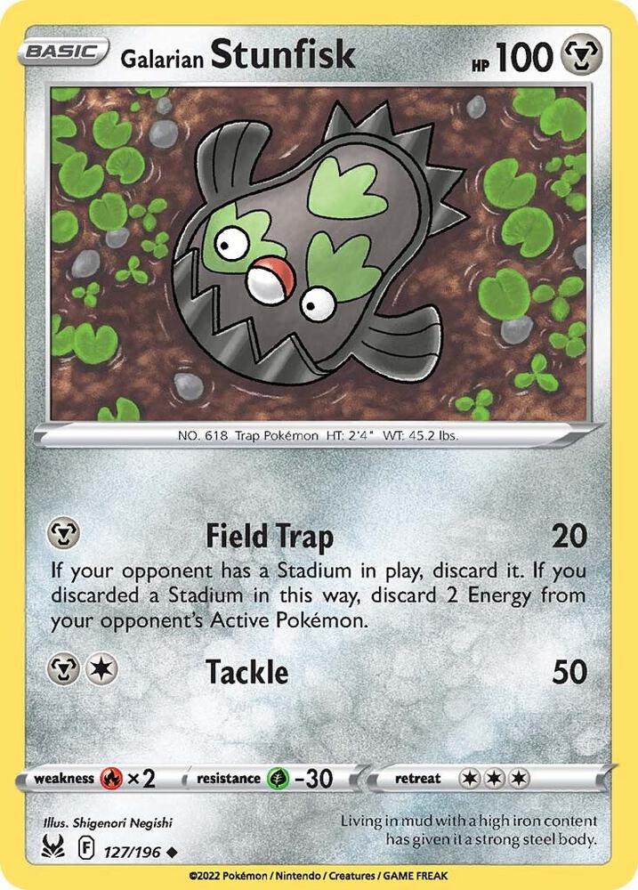 Pokemon Galarian Stunfisk 127/196 Lost Origin
