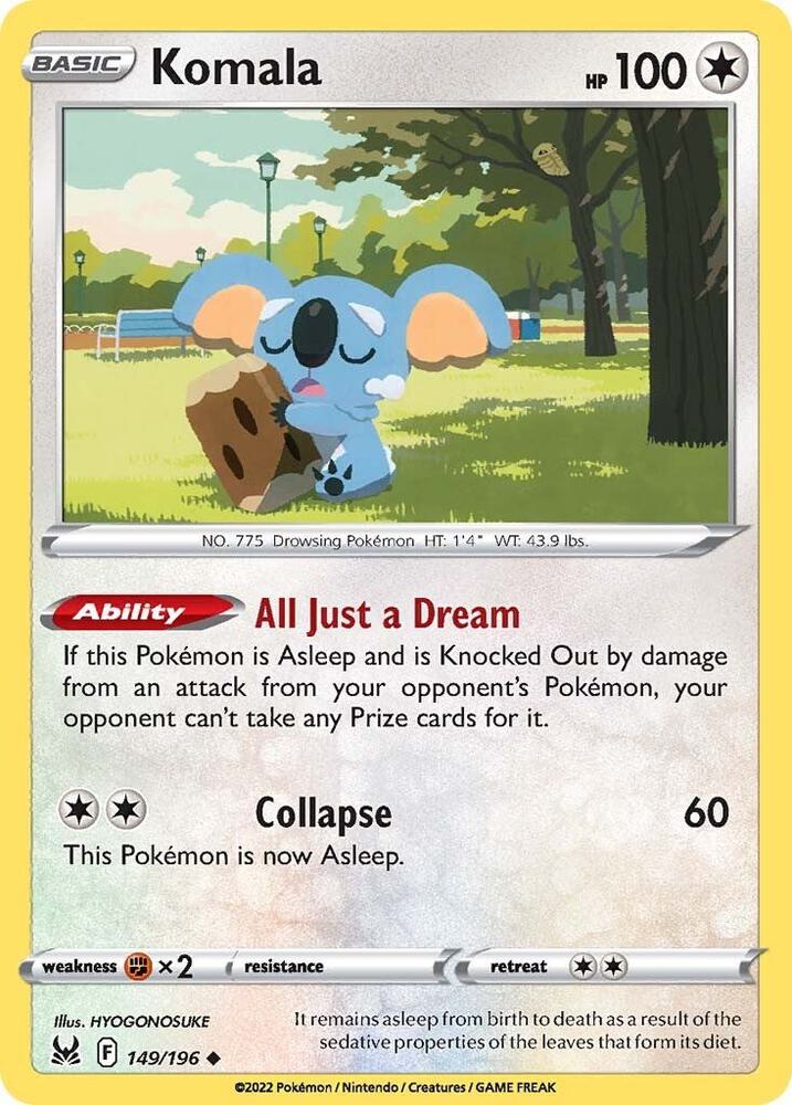 Pokemon Komala 149/196 Lost Origin
