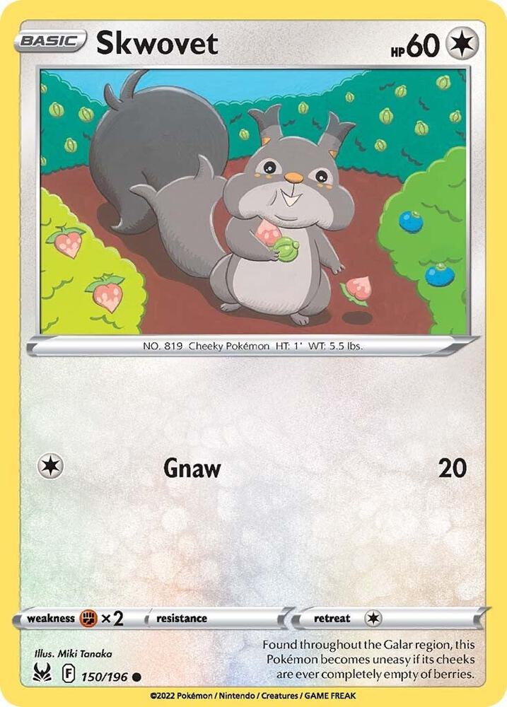 Pokemon Skwovet 150/196 Lost Origin