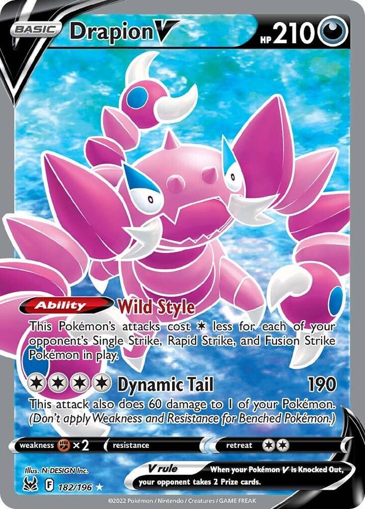 Pokemon Drapion V 182/196 Lost Origin