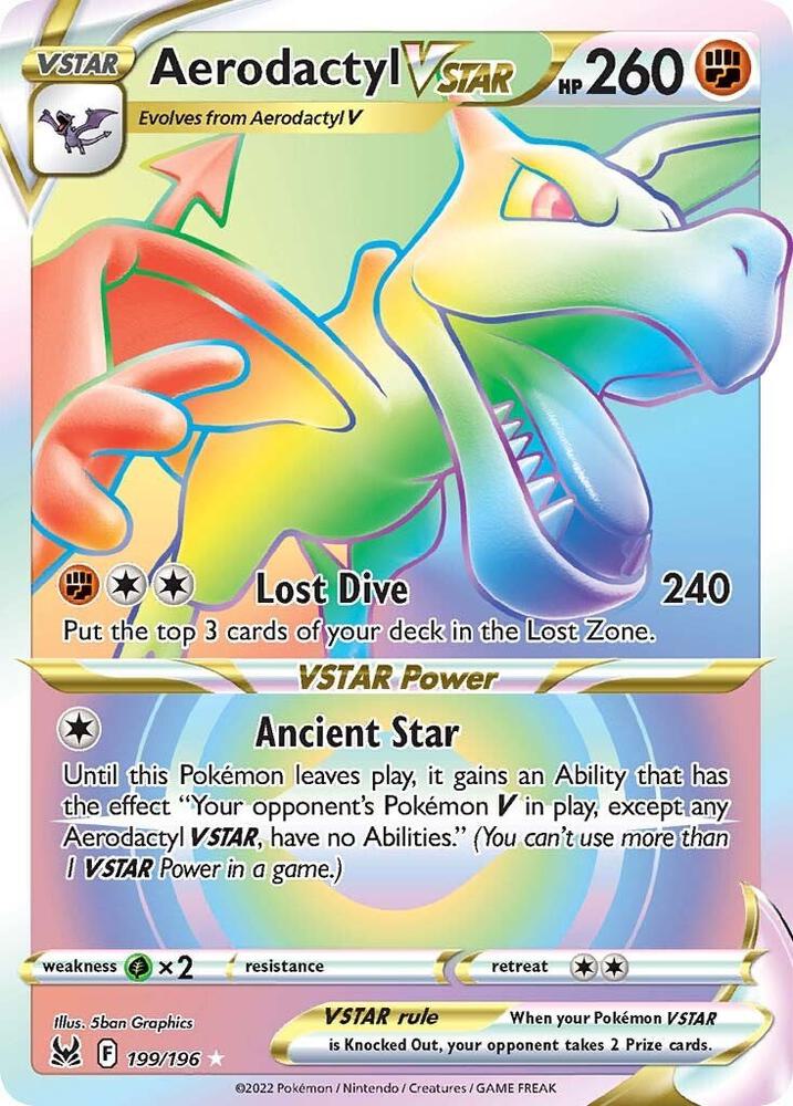 Pokemon Aerodactyl VSTAR 199/196 Lost Origin
