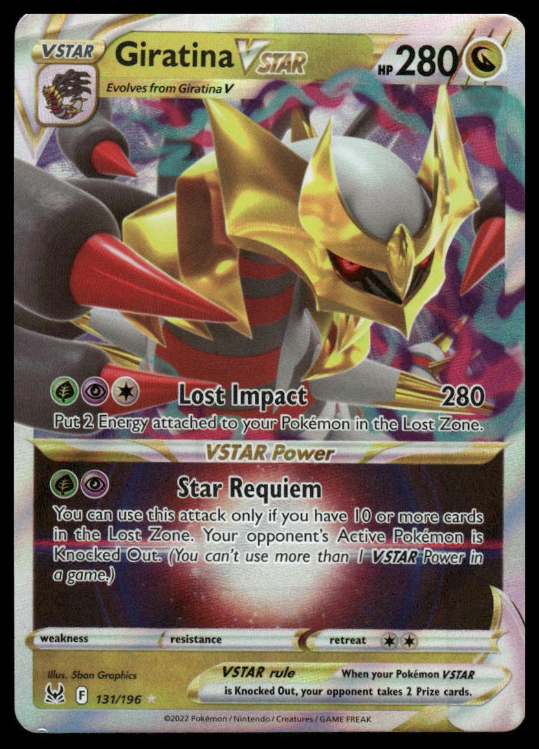 Pokemon Giratina VSTAR #131/196 SWSH11: Lost Origin