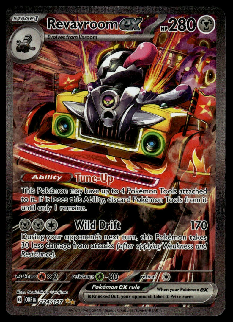 Pokemon Revavroom ex #224/197 SV03: Obsidian Flames