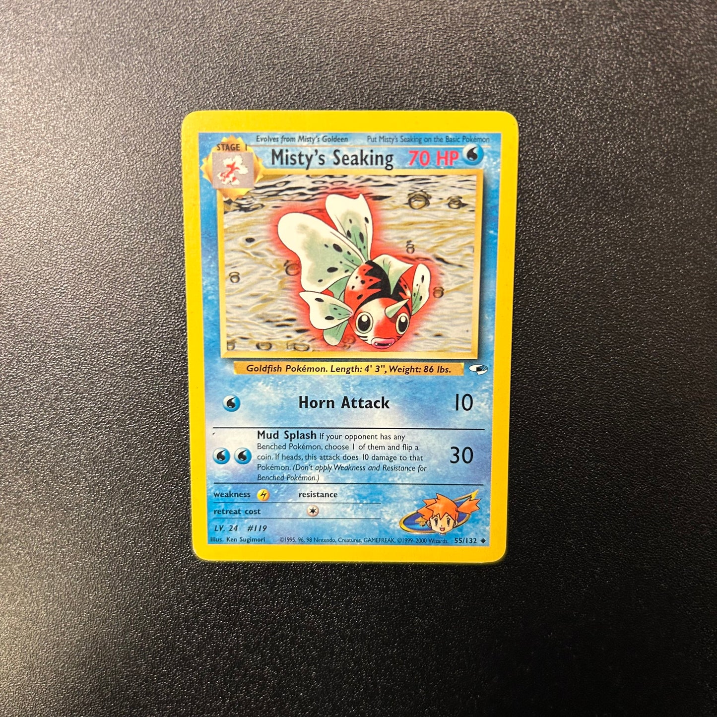Pokemon TCG Misty's Seaking 55/132 Gym Heroes