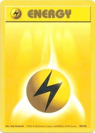 Pokemon Lightning Energy #100 Base Set