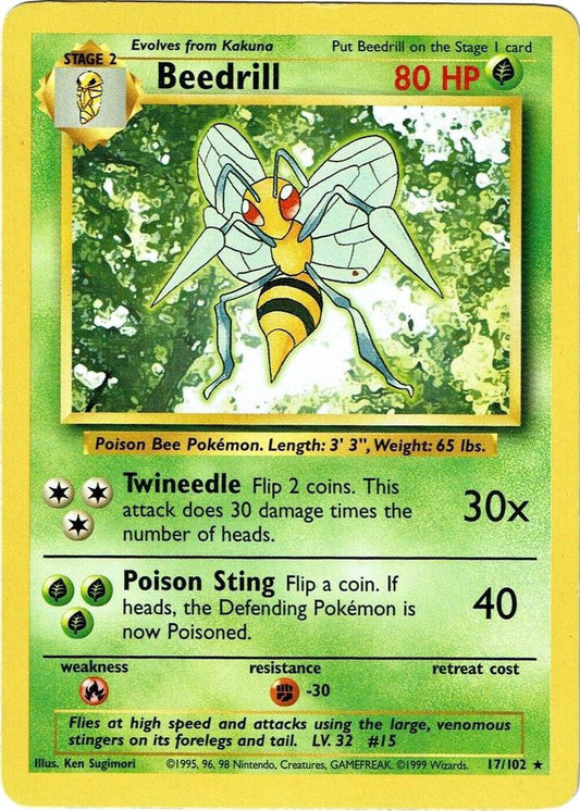 Pokemon Beedrill #17 Base Set