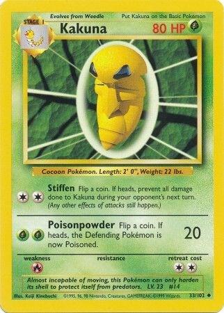 Pokemon Kakuna #33 Base Set