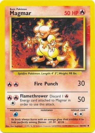 Pokemon Magmar #36 Base Set