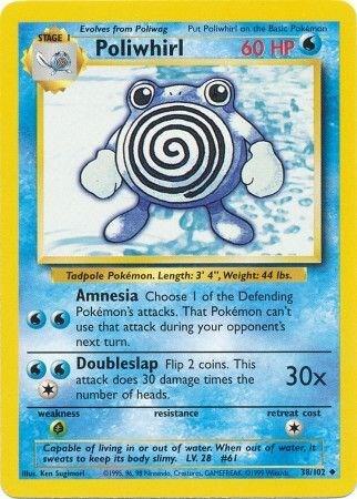 Pokemon Poliwhirl #38 Base Set