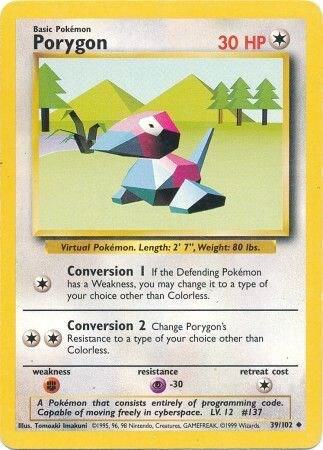 Pokemon Porygon #39 Base Set