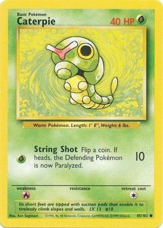 Pokemon Caterpie #45 Base Set