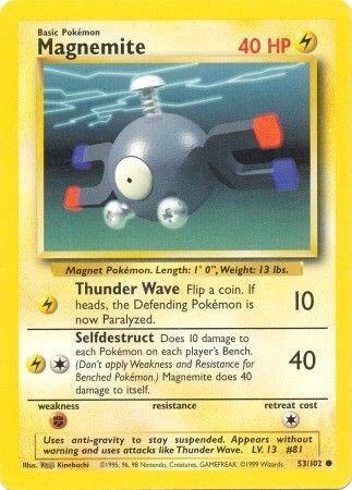 Pokemon Magnemite #53 Base Set