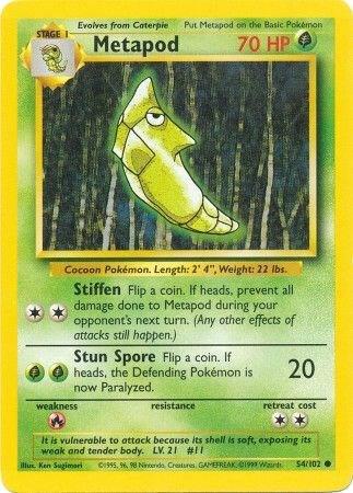 Pokemon Metapod #54 Base Set