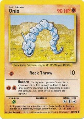 Pokemon Onix #56 Base Set