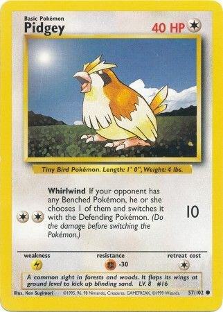 Pokemon Pidgey #57 Base Set