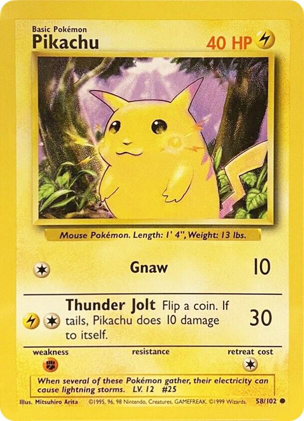Pokemon Pikachu #58 Base Set