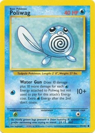 Pokemon Poliwag #59 Base Set