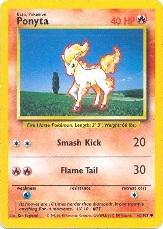 Pokemon Ponyta #60 Base Set