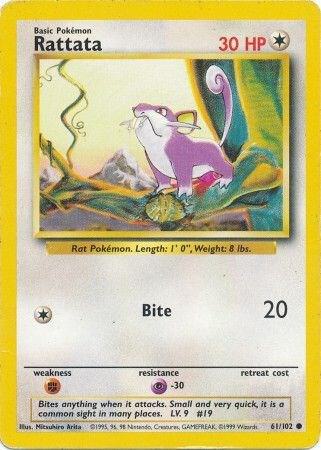 Pokemon Rattata #61 Base Set