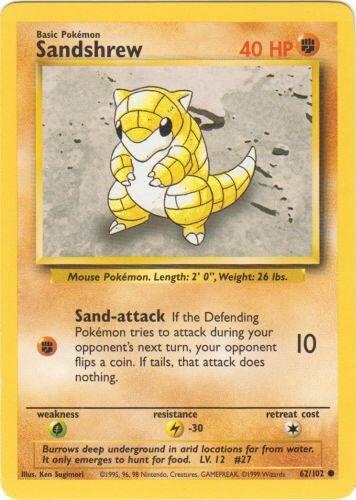Pokemon Sandshrew #62 Base Set