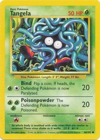 Pokemon Tangela #66 Base Set