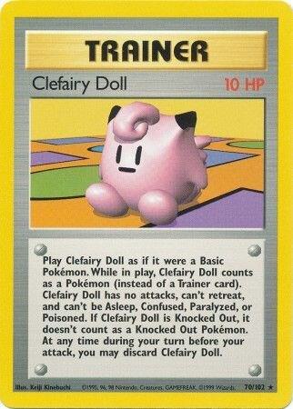 Pokemon Clefairy Doll #70 Base Set